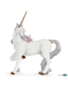 FIGURA UNICORNIO PLATEADO ( PAPO )