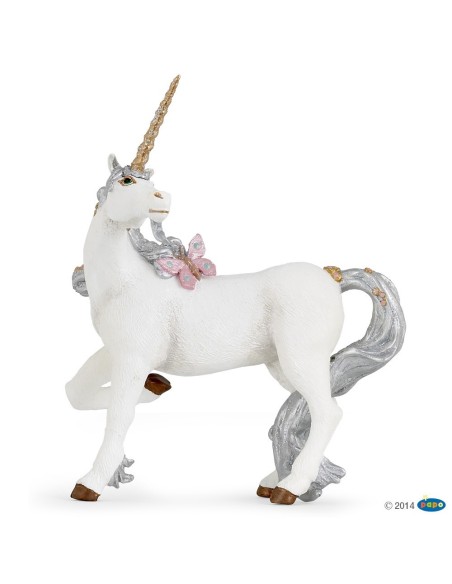 FIGURA UNICORNIO PLATEADO ( PAPO )