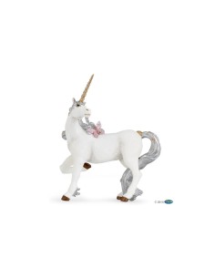 FIGURA UNICORNIO PLATEADO ( PAPO ) 2