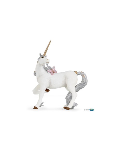 FIGURA UNICORNIO PLATEADO ( PAPO )