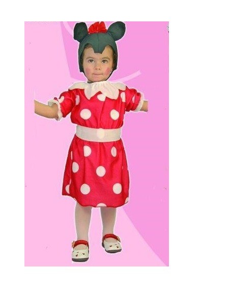 DISFRAZ  RATONCITA ROJO BLANCO 2-4 AÑOS