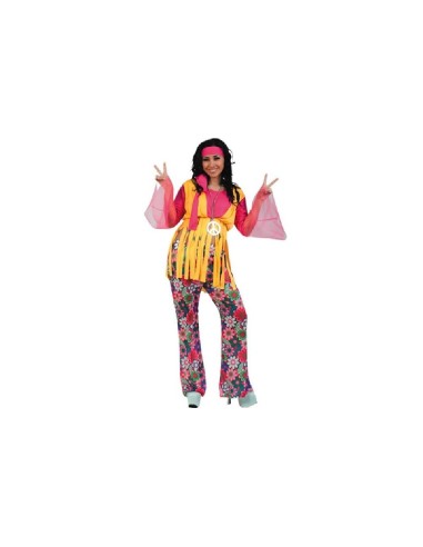 DISFRAZ ADULTO HIPPIE CHICA