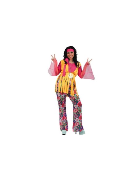 DISFRAZ ADULTO HIPPIE CHICA