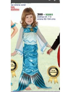 DISFRAZ SIRENA 2-4 AÑOS