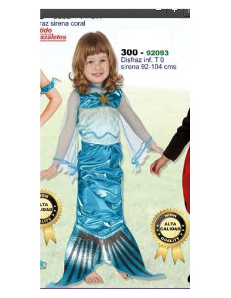 DISFRAZ SIRENA 2-4 AÑOS