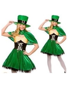 DISFRAZ ADULTO DUENDE VERDE CHICA