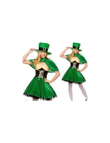 DISFRAZ ADULTO DUENDE VERDE CHICA