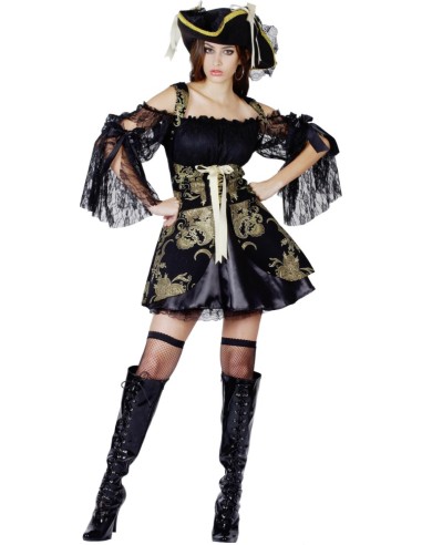 DISFRAZ ADULTO PIRATA ELEGANTE CHICA