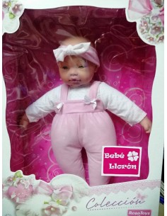 BEBE LLORON CON PETO ROSA 40CM 2