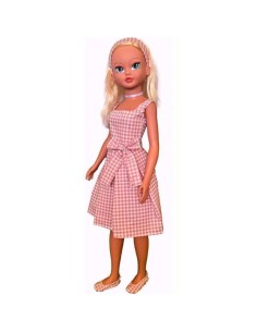 MUÑECA TU PRINCESA TRAJE VICHY (100CM) 2