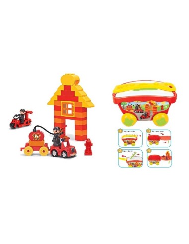 CONSTRUCCION BOMBEROS 48 PCS - CAJA ARRA