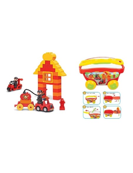 CONSTRUCCION BOMBEROS 48 PCS - CAJA ARRA