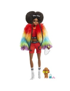 BARBIE EXTRA ARCOIRIS MUÑECA CON MASCOTA