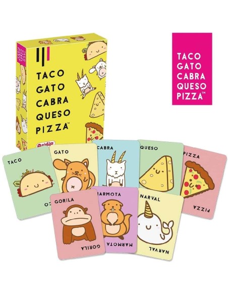 JUEGO CARTAS - TACO GATO CABRA QUESO PIZ