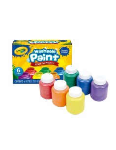CRAYOLA 10 TÉMPERAS LAVABLES COLORES SUR