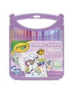 MALETIN ROTULADORES LAVABLES PASTEL SUPE