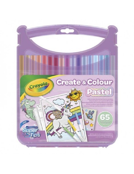 MALETIN ROTULADORES LAVABLES PASTEL SUPE