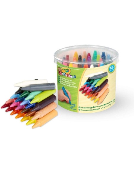 24 Ceras Jumbo Lavables Mini Kids