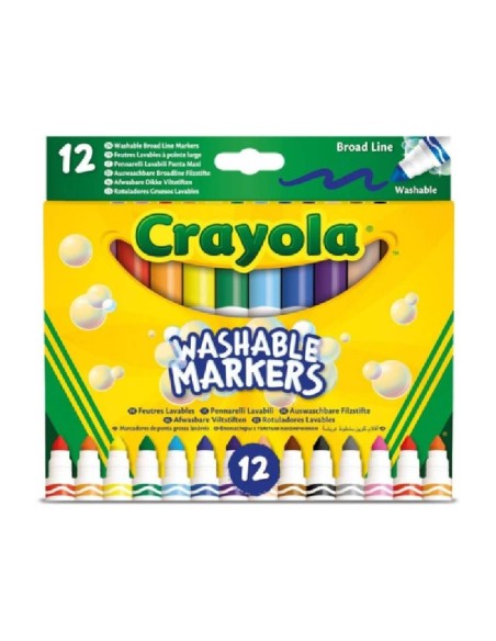 12 ROTULADORES SUPER LAVABLES MAXI PUNTA