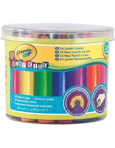 24 Ceras Jumbo Lavables Mini Kids