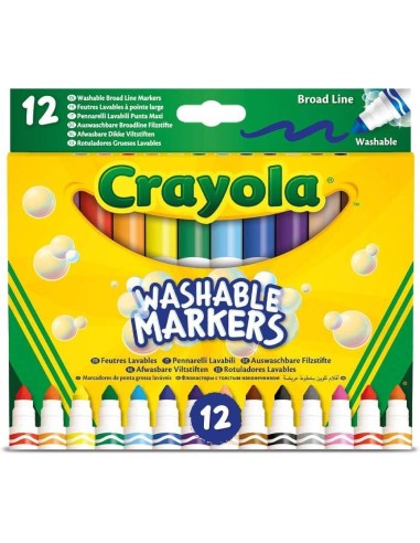 12 ROTULADORES SUPER LAVABLES MAXI PUNTA
