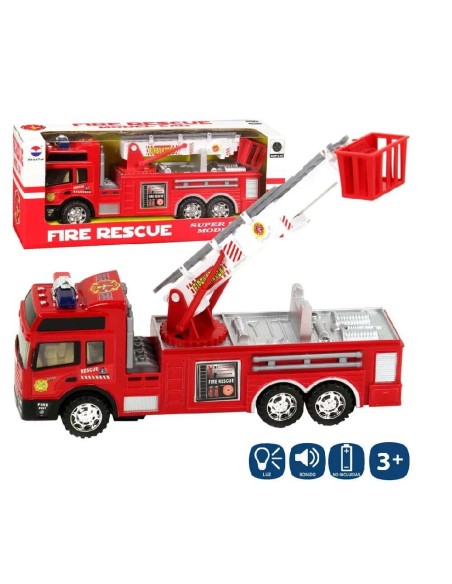 CAMION BOMBEROS LUZ SONIDO Y MOV. 30CM