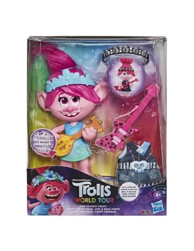 MUNECA POPPY ROCK CANTA EN FRANCES TROLL