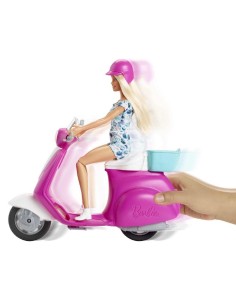 BARBIE MUÑECA BARBIE Y MOTO SCOOTERCON A 2