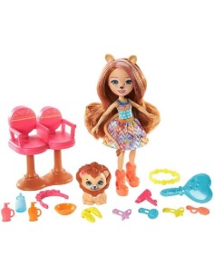 ENCHANTIMALS MUÑECA LACEY LION Y SALÓN D