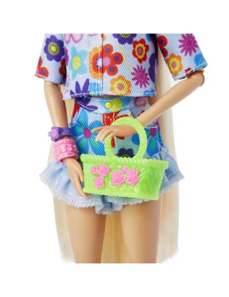 BARBIE EXTRA MUÑECA Y MASCOTA FLOWER POW