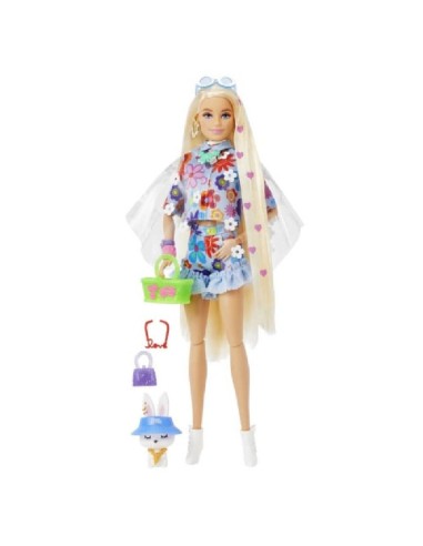 BARBIE EXTRA MUÑECA Y MASCOTA FLOWER POW