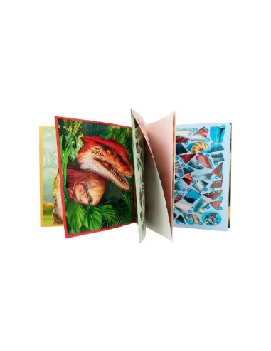 DINO WORLD LIBRO DE PEGATINAS POR NUMERO