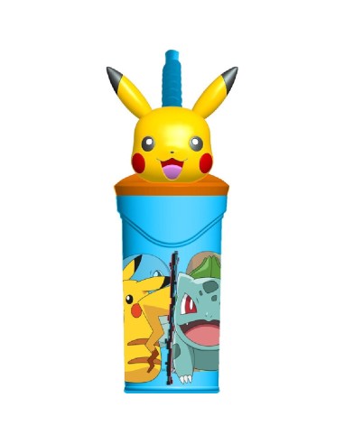 VASO FIGURITA 3D 360ML POKEMON PIKACHU D