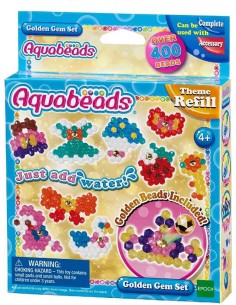 AQUABEADS - SET DE JOYAS DORADAS