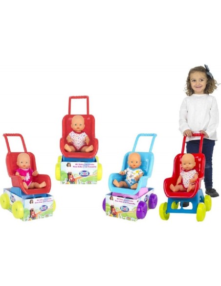 SILLA+MUÑECA 35 CM 2X1 VINILO (SURTIDO)