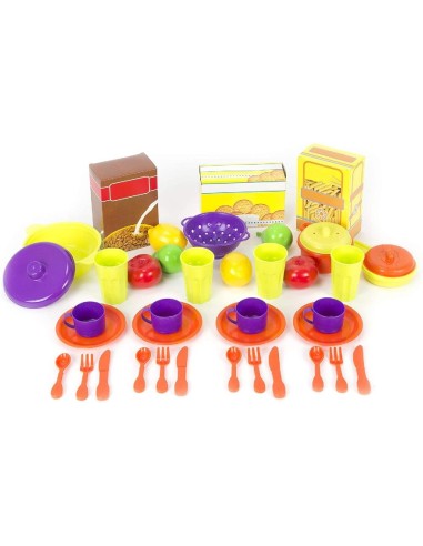 CESTA DE COMPRA CON MENAJE 41 PCS