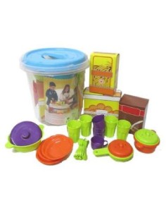 SET CUBO ACCESORIOS MENAJE 34 PIEZAS