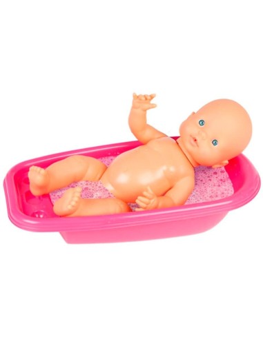 MUÑECO BABY PIPI BAÑERA + COMIDITAS