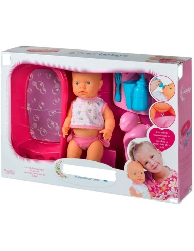 MUÑECO BABY PIPI BAÑERA + COMIDITAS