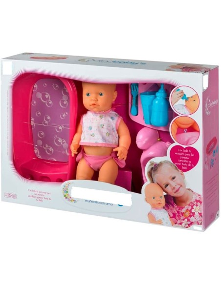MUÑECO BABY PIPI BAÑERA + COMIDITAS