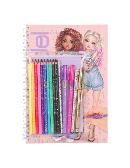 TOP MODEL LIBRO COLOREAR + SET COLORES