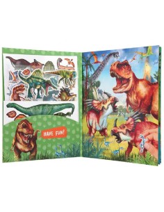 DINO WORLD CON PEGATINAS EN RELIEVE 2