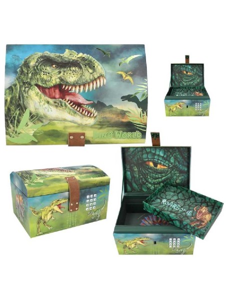DINO WORLD COFRE DEL TESORO CON CÓDIGO, 