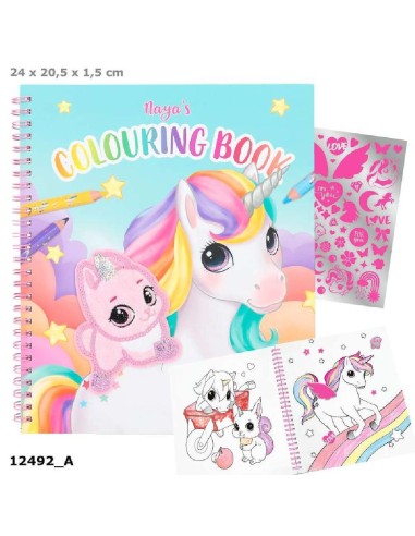 YLVI LIBRO DE COLOREAR CON UNICORNIO Y L