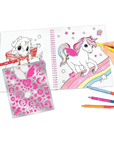 YLVI LIBRO DE COLOREAR CON UNICORNIO Y L