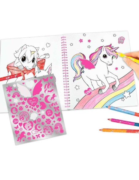 YLVI LIBRO DE COLOREAR CON UNICORNIO Y L