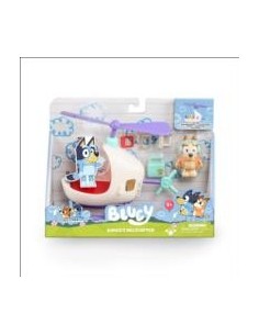 Bluey Vehiculo Con Figura - HELICOPTERO