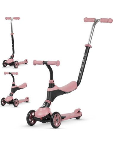 Qplay Sema Patinete 3 en 1 ROSA Evolutiv