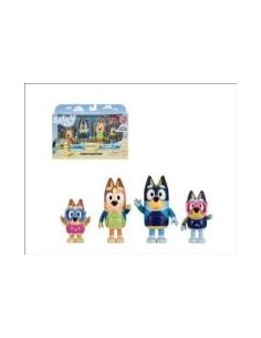 Bluey Pack 4 Figuras - Dia playa Familia