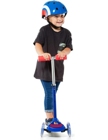 Maxi Patinete 3 ruedas azul con luces